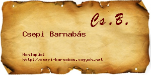 Csepi Barnabás névjegykártya